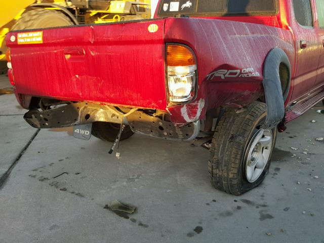 5TEHN72N64Z422964 - 2004 TOYOTA TACOMA DOU RED photo 9