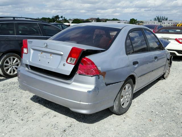 2HGES16355H609158 - 2005 HONDA CIVIC DX V GRAY photo 4