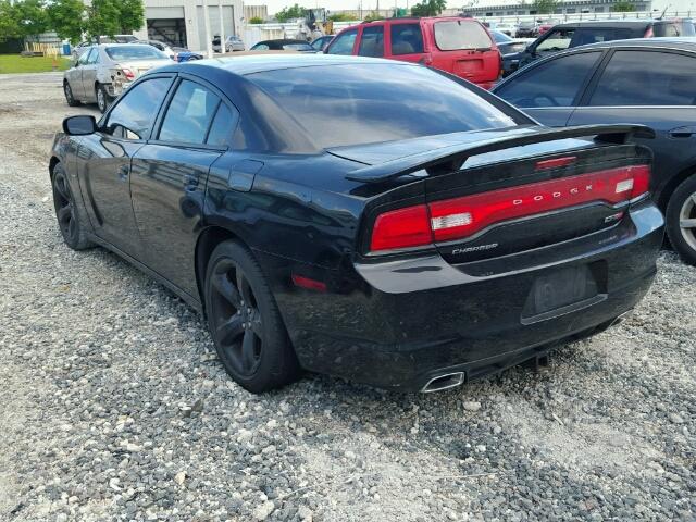 2C3CDXBG2CH189677 - 2012 DODGE CHARGER BLACK photo 3