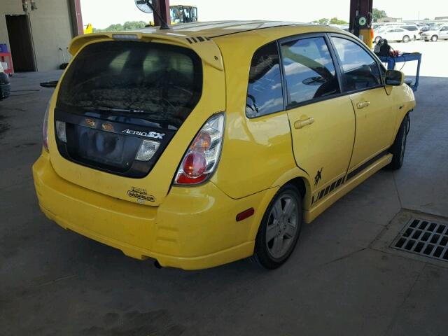 JS2RC41H735204723 - 2003 SUZUKI AERIO SX YELLOW photo 4