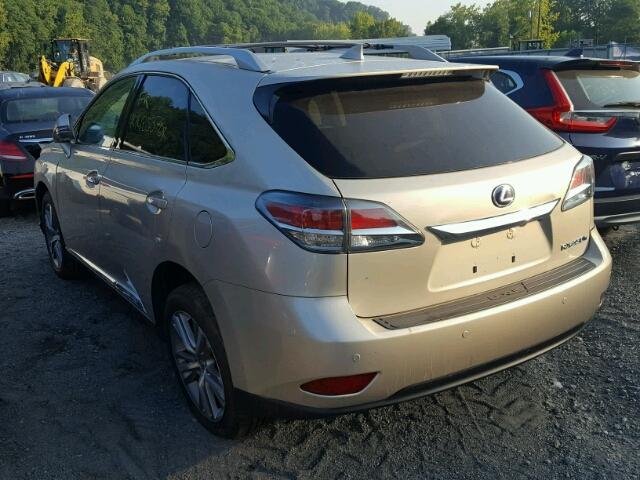 2T2BC1BA7FC001670 - 2015 LEXUS RX 450H TAN photo 3