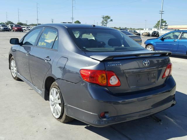 1NXBU4EE7AZ281096 - 2010 TOYOTA COROLLA BA CHARCOAL photo 3