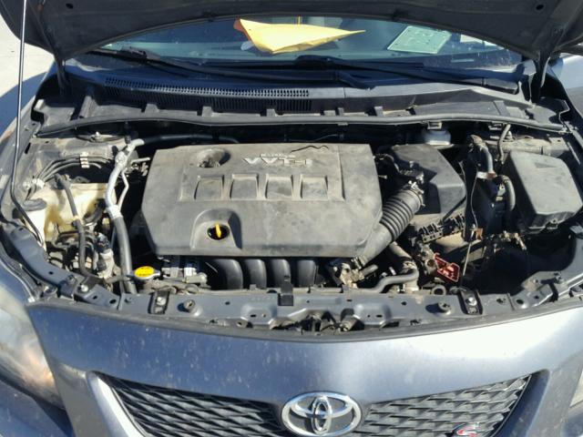 1NXBU4EE7AZ281096 - 2010 TOYOTA COROLLA BA CHARCOAL photo 7