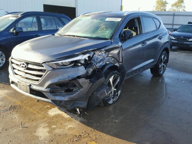 KM8J3CA21GU177586 - 2016 HYUNDAI TUCSON LIM GRAY photo 2