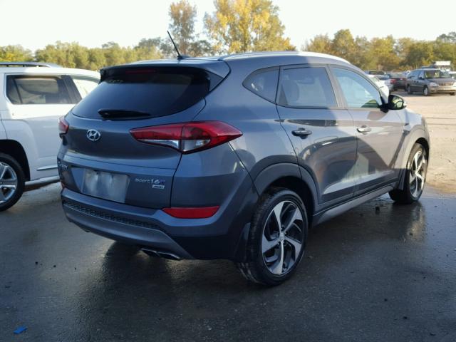 KM8J3CA21GU177586 - 2016 HYUNDAI TUCSON LIM GRAY photo 4