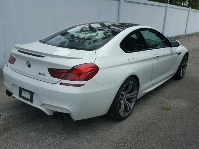 WBSLX9C57ED160518 - 2014 BMW M6 WHITE photo 4