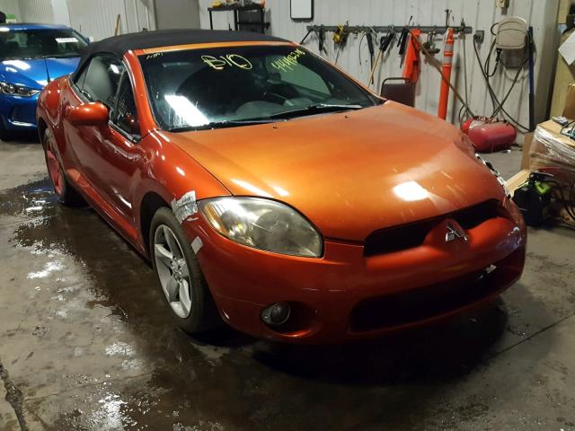 4A3AL25F47E004924 - 2007 MITSUBISHI ECLIPSE SP ORANGE photo 1