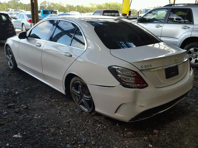 55SWF4KB0GU139070 - 2016 MERCEDES-BENZ C 300 4MAT WHITE photo 3