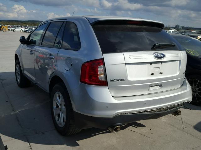 2FMDK3JC5DBC96185 - 2013 FORD EDGE SILVER photo 3