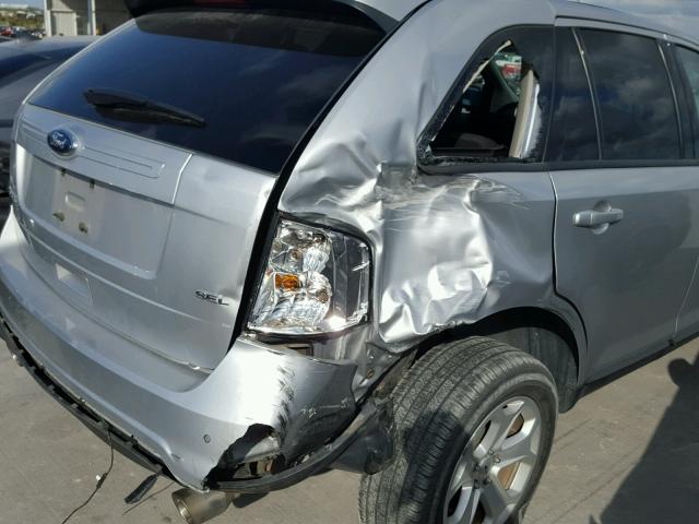 2FMDK3JC5DBC96185 - 2013 FORD EDGE SILVER photo 9