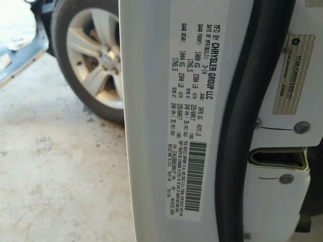 1C4NJDBB0ED800127 - 2014 JEEP COMPASS SP WHITE photo 10