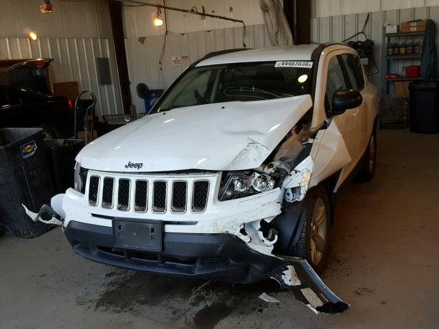 1C4NJDBB0ED800127 - 2014 JEEP COMPASS SP WHITE photo 2