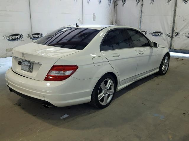 WDDGF5EB8BR143464 - 2011 MERCEDES-BENZ C WHITE photo 4