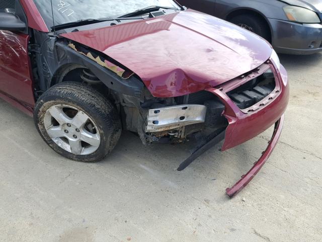 1G8AJ58F96Z155359 - 2006 SATURN ION LEVEL MAROON photo 9