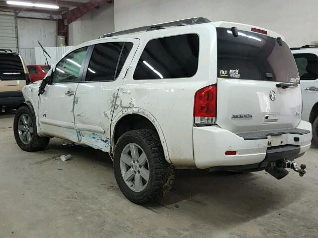 5N1BA08CX9N604333 - 2009 NISSAN ARMADA SE WHITE photo 3