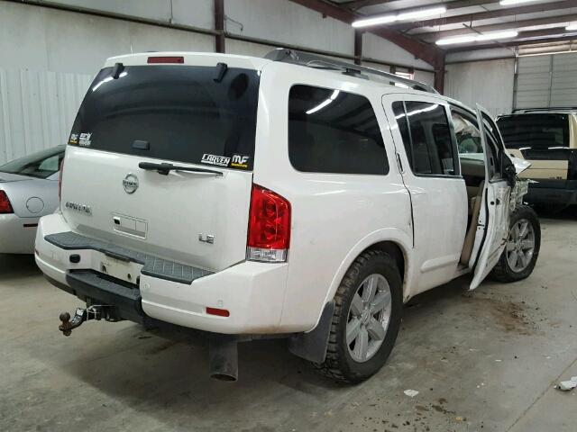 5N1BA08CX9N604333 - 2009 NISSAN ARMADA SE WHITE photo 4