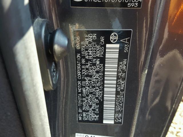 JTKDE167070181634 - 2007 TOYOTA SCION TC 灰色 照片 10