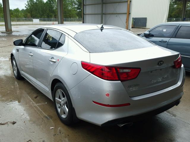 5XXGM4A70EG315960 - 2014 KIA OPTIMA LX SILVER photo 3