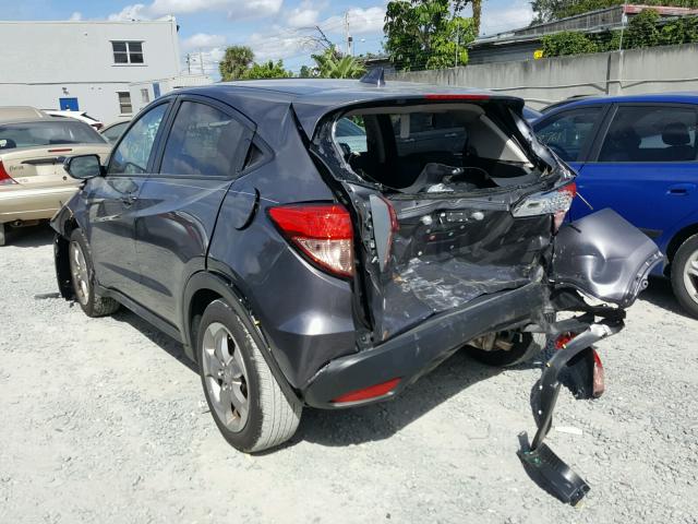 3CZRU5H54HM707632 - 2017 HONDA HR-V EX GRAY photo 3