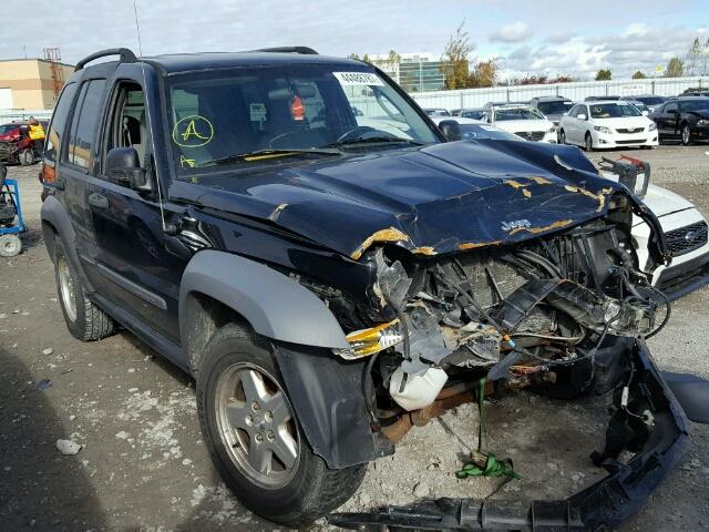 1J4GL48K16W121588 - 2006 JEEP LIBERTY SP BLACK photo 1