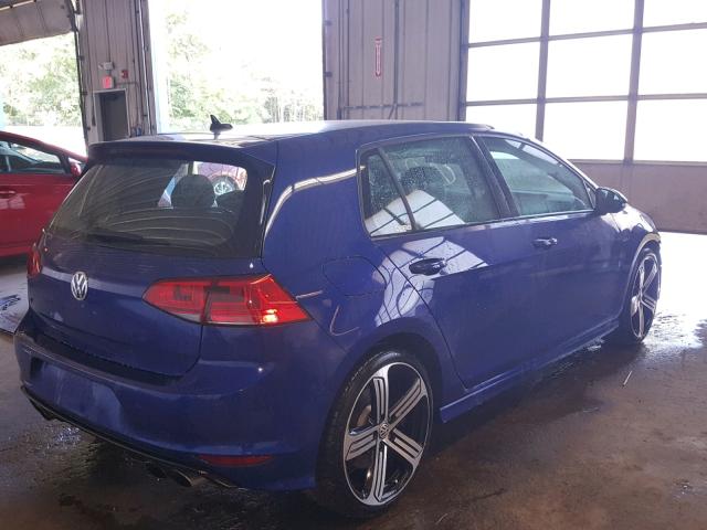 WVWLF7AU3GW147314 - 2016 VOLKSWAGEN GOLF R BLUE photo 4