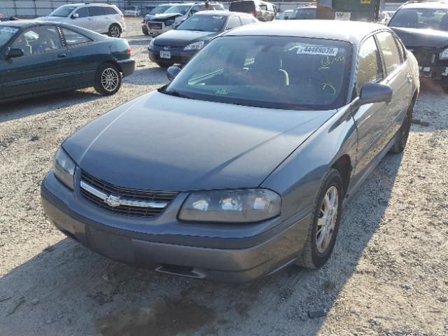 2G1WF52EX49332711 - 2004 CHEVROLET IMPALA GRAY photo 2