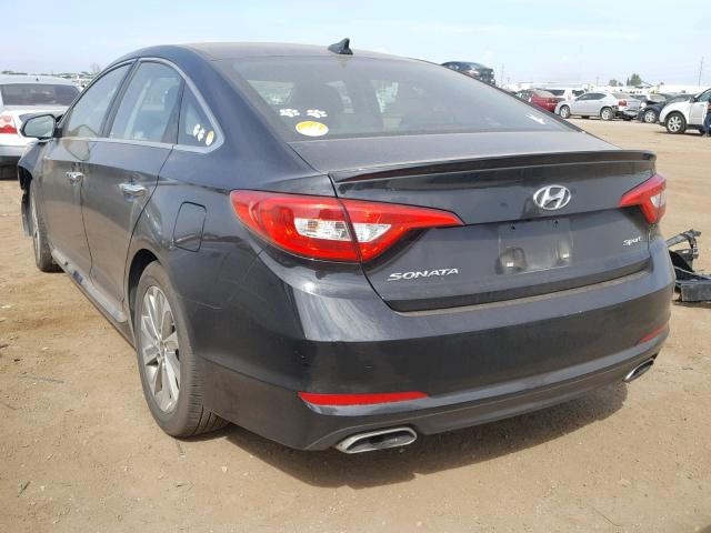 5NPE34AF1FH083229 - 2015 HYUNDAI SONATA SPO BLACK photo 3