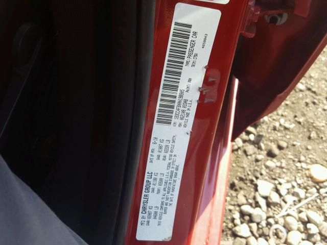 1B3CC4FBXAN198905 - 2010 DODGE AVENGER SX RED photo 10