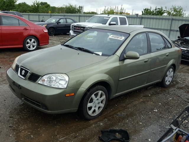 KL5JD56Z65K073015 - 2005 SUZUKI FORENZA S GREEN photo 2