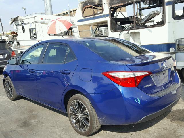 5YFBURHEXGP461840 - 2016 TOYOTA COROLLA L BLUE photo 3