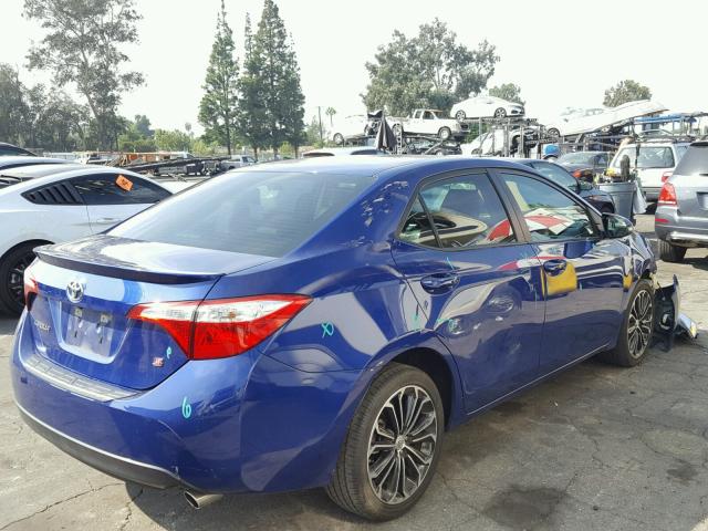 5YFBURHEXGP461840 - 2016 TOYOTA COROLLA L BLUE photo 4