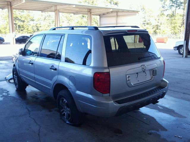 2HKYF18425H516160 - 2005 HONDA PILOT EX SILVER photo 3