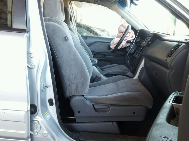 2HKYF18425H516160 - 2005 HONDA PILOT EX SILVER photo 5