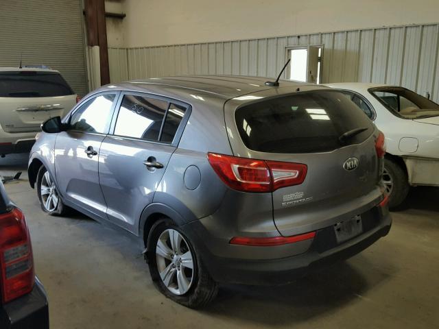 KNDPB3A22D7445735 - 2013 KIA SPORTAGE B GRAY photo 3