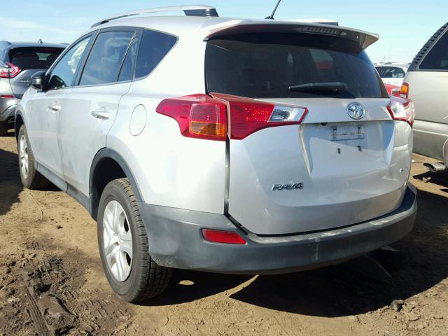 JTMZFREV1D5010639 - 2013 TOYOTA RAV4 LE SILVER photo 3