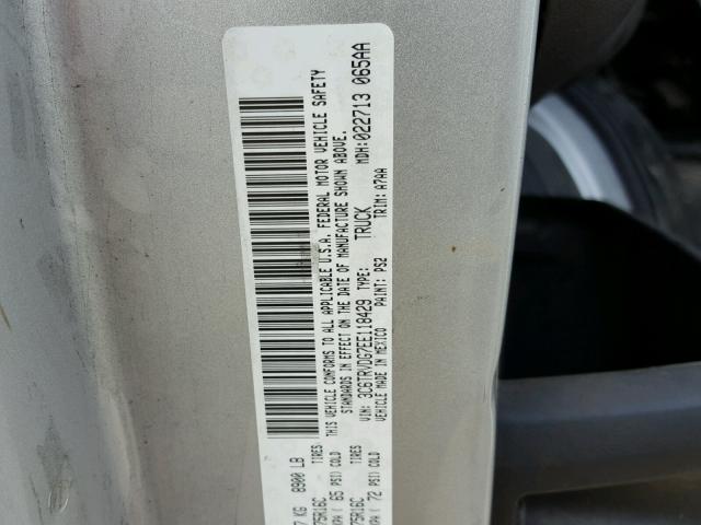 3C6TRVDG7EE118429 - 2014 RAM PROMASTER 银色 照片 10