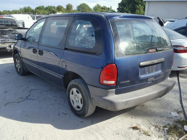 2B4GP2539YR884611 - 2000 DODGE CARAVAN BLUE photo 3