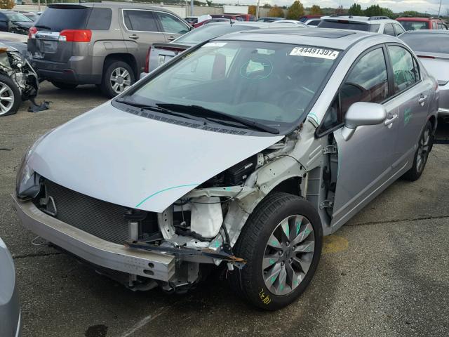 1HGFA16909L015226 - 2009 HONDA CIVIC EXL SILVER photo 2