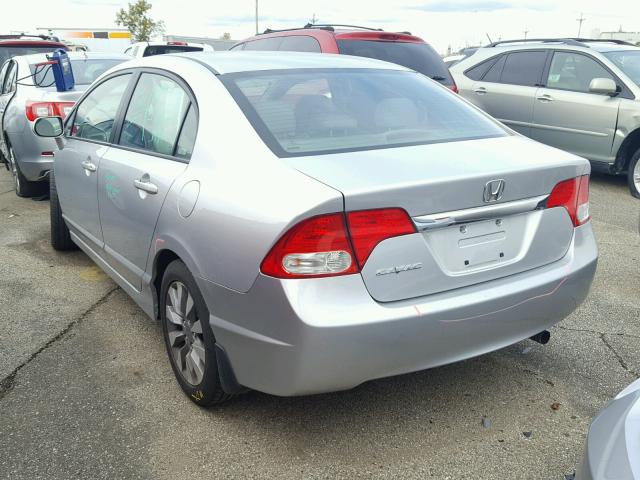 1HGFA16909L015226 - 2009 HONDA CIVIC EXL SILVER photo 3