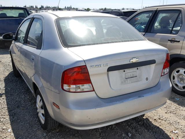 KL1TD56686B547225 - 2006 CHEVROLET AVEO BASE Gümüş foto 3