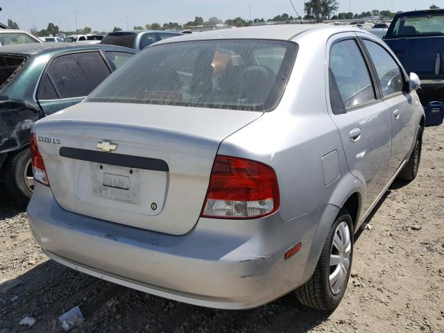 KL1TD56686B547225 - 2006 CHEVROLET AVEO BASE Gümüş foto 4