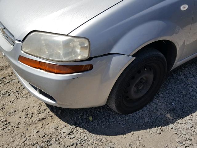 KL1TD56686B547225 - 2006 CHEVROLET AVEO BASE Gümüş foto 9