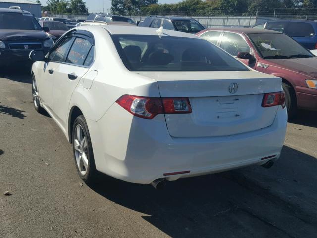 JH4CU2F63AC037230 - 2010 ACURA TSX WHITE photo 3