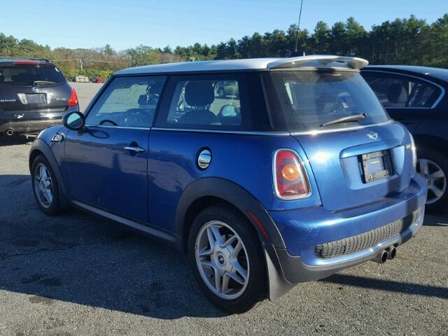 WMWMF73567TL92942 - 2007 MINI COOPER BLUE photo 3