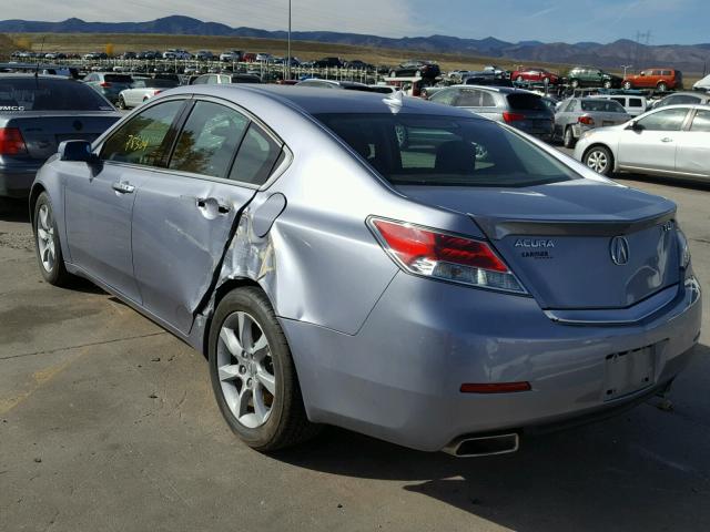 19UUA8F58CA008766 - 2012 ACURA TL BLUE photo 3