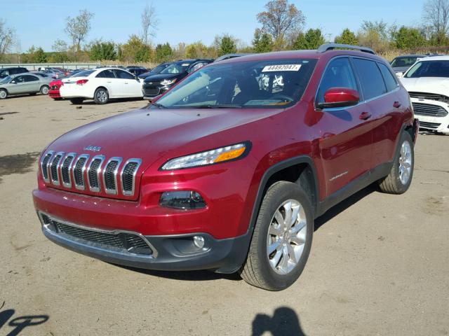 1C4PJMDB0GW106096 - 2016 JEEP CHEROKEE L RED photo 2