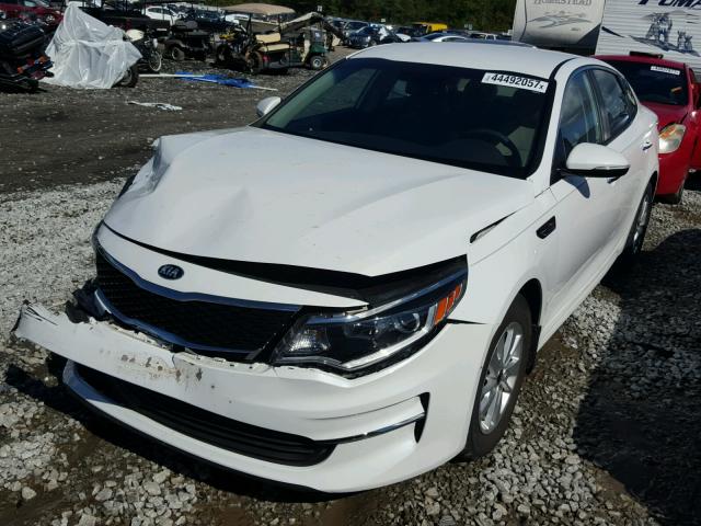 5XXGT4L38GG080742 - 2016 KIA OPTIMA LX WHITE photo 2