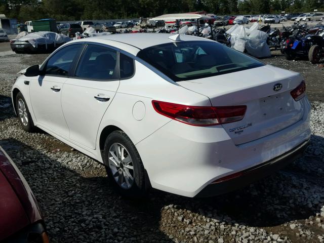 5XXGT4L38GG080742 - 2016 KIA OPTIMA LX WHITE photo 3