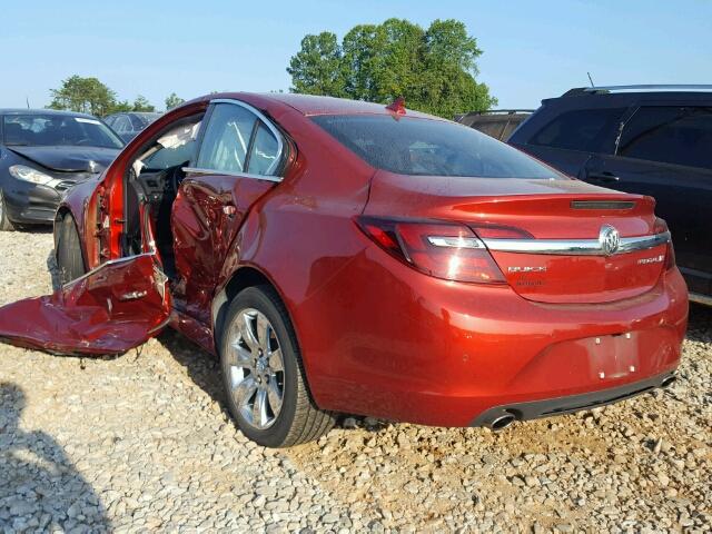 2G4GN5EX0E9322620 - 2014 BUICK REGAL PREM RED photo 3