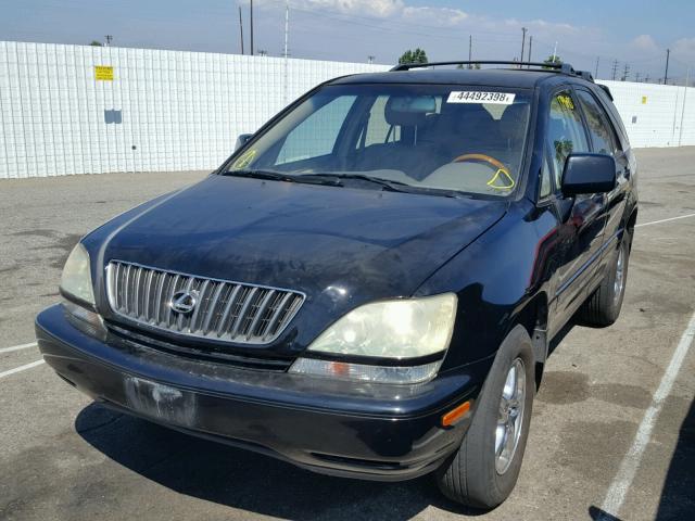 JTJGF10U630152372 - 2003 LEXUS RX 300 BLACK photo 2